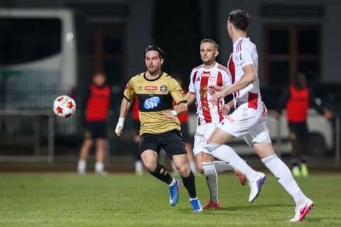 Football. Betclic I Liga. Pogon Grodzisk Mazowiecki - Polonia Warszawa. 14.03.2026