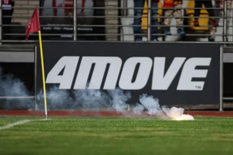 Football. Betclic I Liga. Pogon Grodzisk Mazowiecki - Polonia Warszawa. 14.03.2026