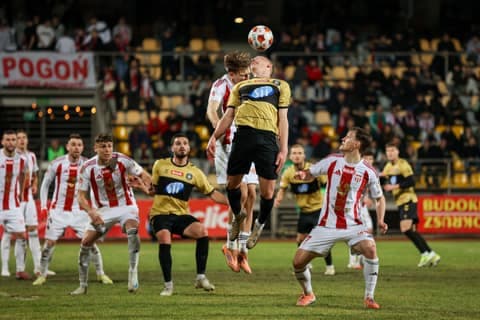 Football. Betclic I Liga. Pogon Grodzisk Mazowiecki - Polonia Warszawa. 14.03.2026