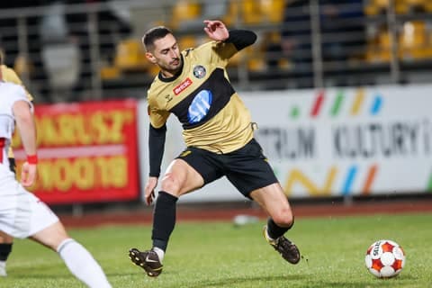 Football. Betclic I Liga. Pogon Grodzisk Mazowiecki - Polonia Warszawa. 14.03.2026
