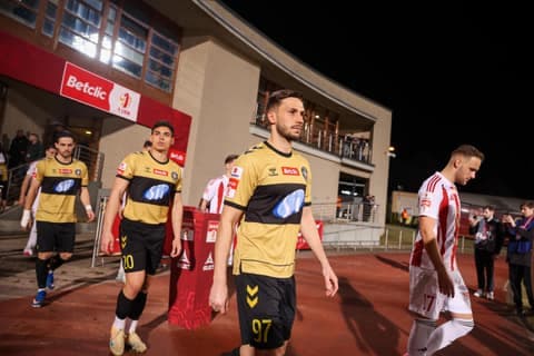 Football. Betclic I Liga. Pogon Grodzisk Mazowiecki - Polonia Warszawa. 14.03.2026