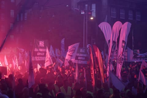 Trade Unions Protest Against Government Policy Towards Industrial Sector. Katowice. 04.11.2025