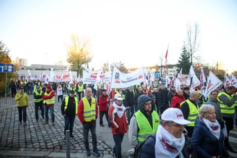 Trade Unions Protest Against Government Policy Towards Industrial Sector. Katowice. 04.11.2025