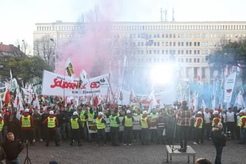 Trade Unions Protest Against Government Policy Towards Industrial Sector. Katowice. 04.11.2025