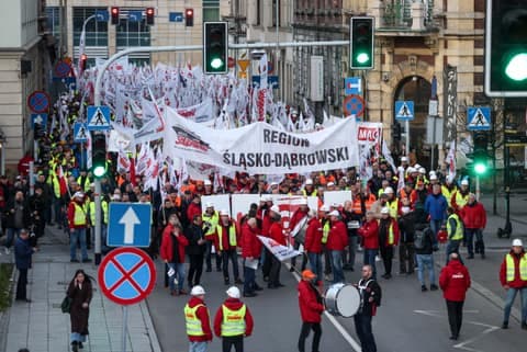 Trade Unions Protest Against Government Policy Towards Industrial Sector. Katowice. 04.11.2025