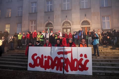 Trade Unions Protest Against Government Policy Towards Industrial Sector. Katowice. 04.11.2025