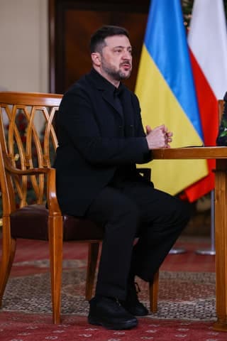 Polish Prime Minister Donald Tusk. Meeting with President of Ukraine Wolodymyr Zelenski. 19.12.2025