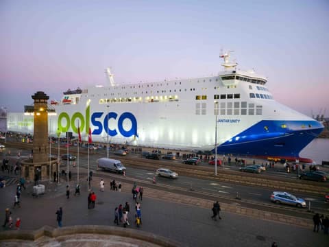 Christening of the new ferry Jantar Unity. Szczecin. 17.01.2026