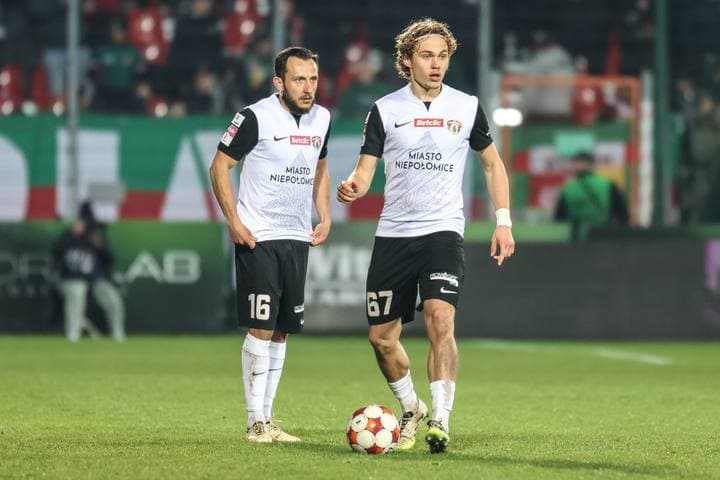 Football. Betclic I Liga. Puszcza Niepolomice - Slask Wroclaw. 21.03.2026