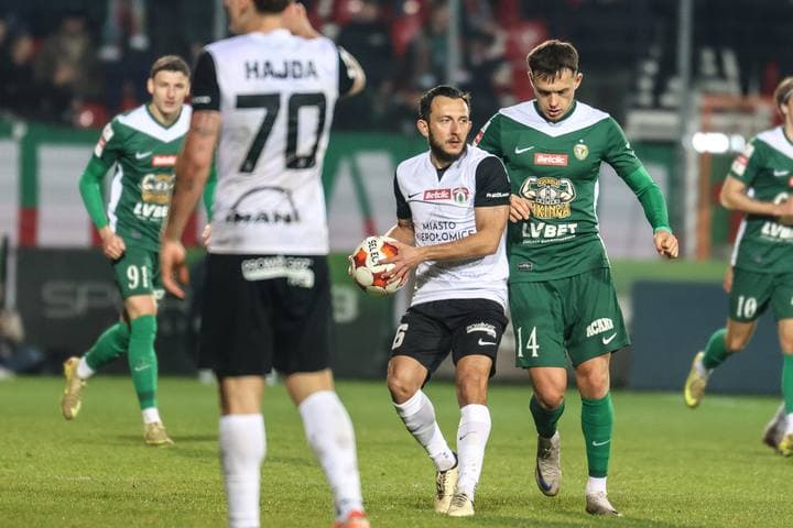 Football. Betclic I Liga. Puszcza Niepolomice - Slask Wroclaw. 21.03.2026