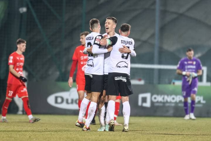 Football. Betclic I Liga. Puszcza Niepolomice - Pogon Siedlce. 06.03.2026