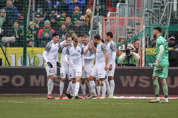 Football. PKO BP Ekstraklasa. Puszcza Niepolomice - Piast Gliwice. 16.03.2025