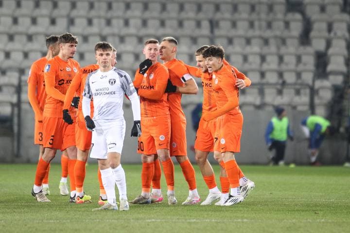 Football. PKO BP Ekstraklasa. Puszcza Niepolomice - Zaglebie Lubin. 10.02.2025