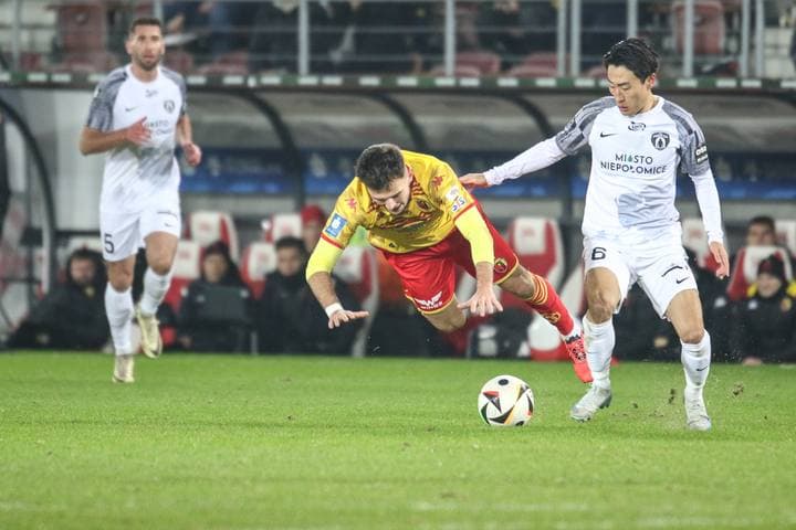 Football. PKO BP Ekstraklasa. Puszcza Niepolomice - Jagiellonia Bialystok. 08.12.2024