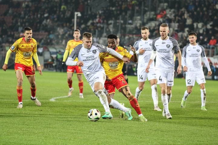 Football. PKO BP Ekstraklasa. Puszcza Niepolomice - Jagiellonia Bialystok. 08.12.2024