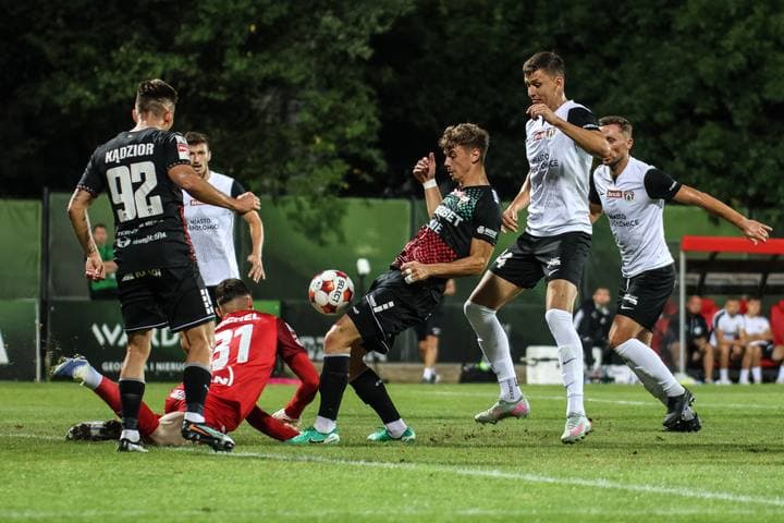Football. Betclic 1 Liga. Puszcza Niepolomice - GKS Tychy. 21.08.2025