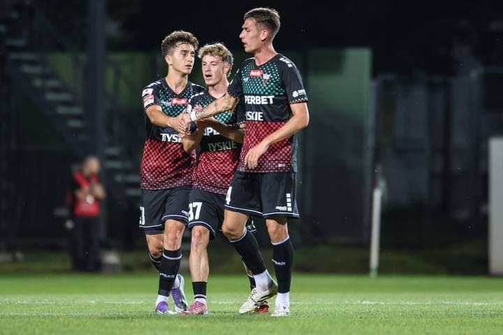Football. Betclic 1 Liga. Puszcza Niepolomice - GKS Tychy. 21.08.2025