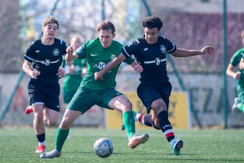 Football. Centralna Liga Juniorow U-19. Slask Wroclaw - Polonia Warszawa. 22.03.2025
