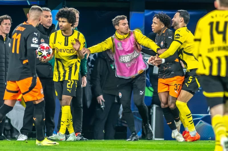 Football. UEFA Champions League. Borussia Dortmund - Shakhtar Donetsk. 29.01.2025