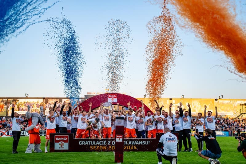Football. Betclic I Liga. Bruk-Bet Termalica Nieciecza - Kotwica Kolobrzeg. 25.04.2025