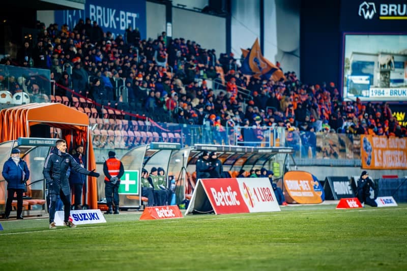 Football. Betclic 1 Liga. Bruk-Bet Termalica Nieciecza - Pogon Siedlce. 22.02.2025