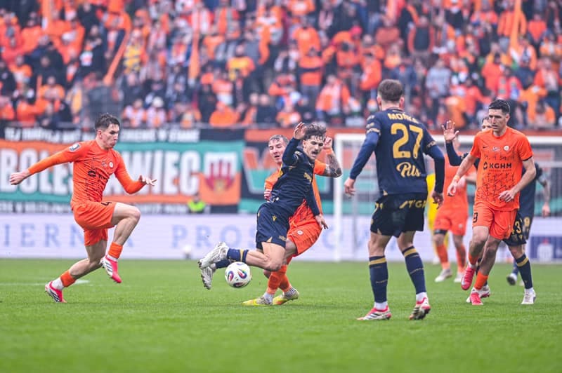 Football. PKO BP Ekstraklasa. Zaglebie Lubin - Lech Poznan. 15.03.2026