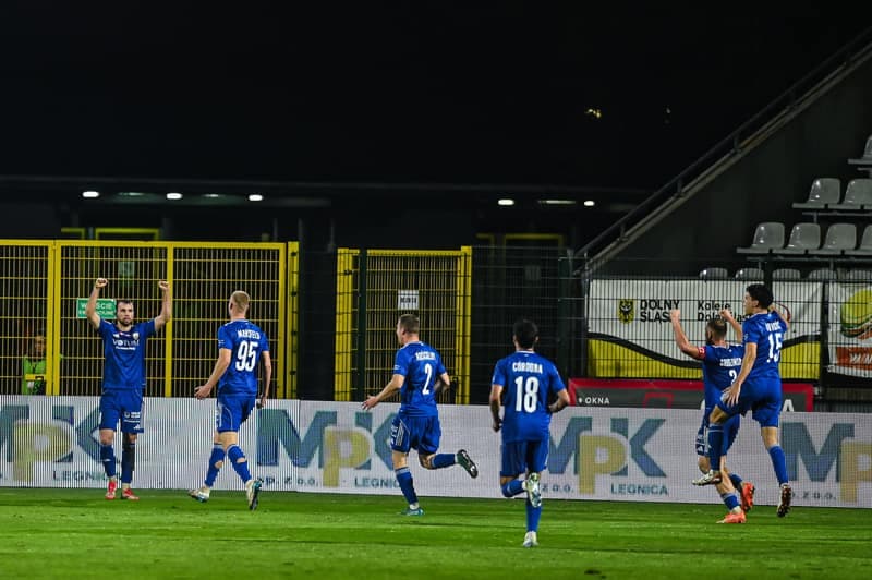 Football. Betclic 1 Liga. Miedz Legnica - Wieczysta Krakow. 02.11.2025