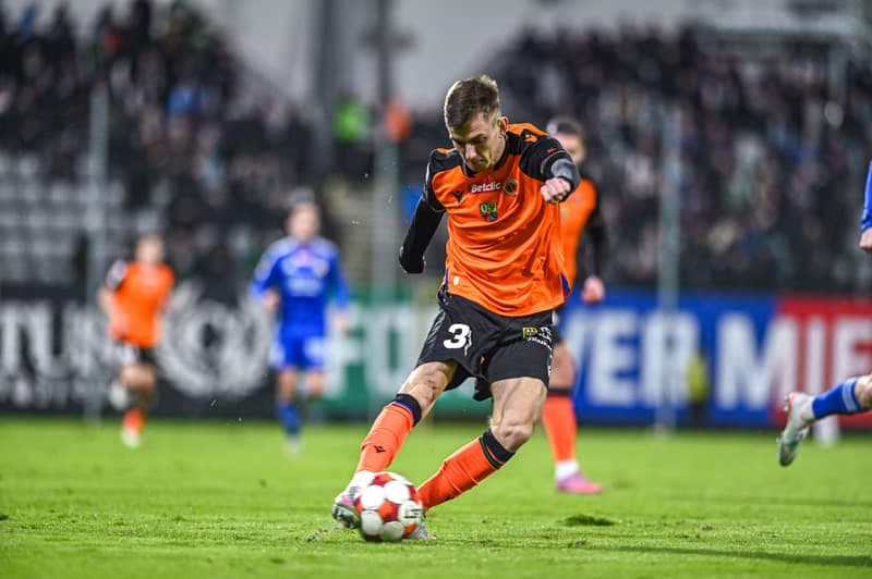 Football. Betclic 1 Liga. Miedz Legnica - Chrobry Glogow. 21.02.2026