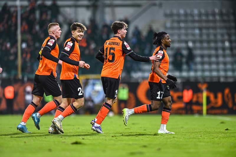 Football. Betclic 1 Liga. Miedz Legnica - Chrobry Glogow. 21.02.2026