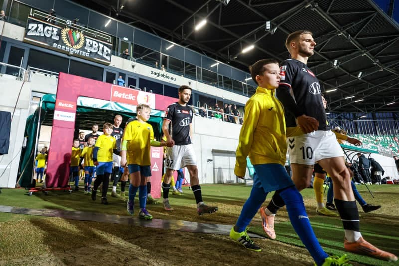 Football. Betclic 1 Liga. Wieczysta Krakow - Polonia Warszawa. 02.03.2026