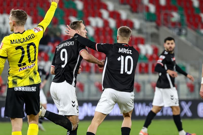 Football. Betclic 1 Liga. Wieczysta Krakow - Polonia Warszawa. 02.03.2026