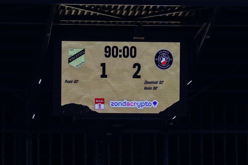 Football. Betclic 1 Liga. Wieczysta Krakow - Polonia Warszawa. 02.03.2026