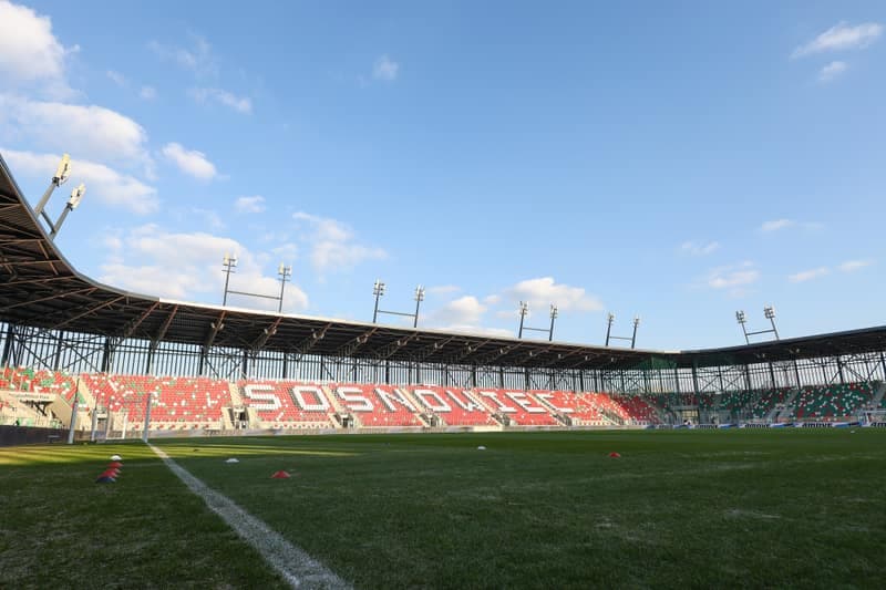 Football. Betclic 1 Liga. Wieczysta Krakow - Polonia Warszawa. 02.03.2026