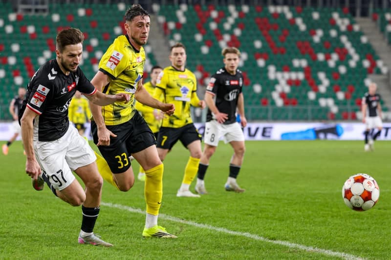 Football. Betclic 1 Liga. Wieczysta Krakow - Polonia Warszawa. 02.03.2026