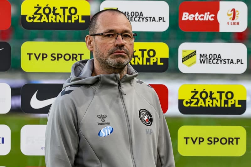Football. Betclic 1 Liga. Wieczysta Krakow - Polonia Warszawa. 02.03.2026