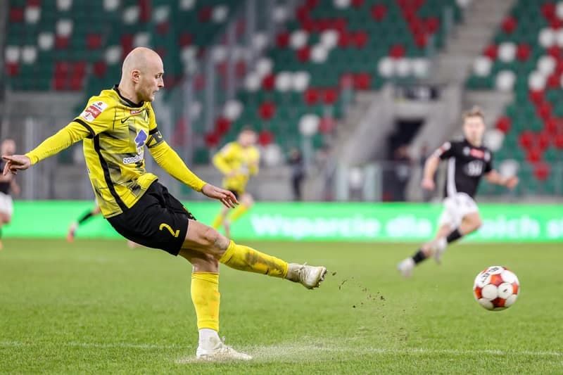 Football. Betclic 1 Liga. Wieczysta Krakow - Polonia Warszawa. 02.03.2026