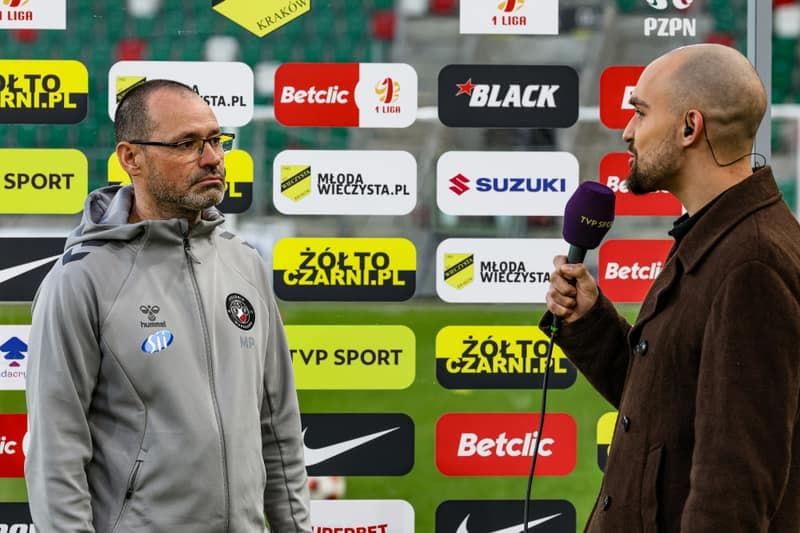 Football. Betclic 1 Liga. Wieczysta Krakow - Polonia Warszawa. 02.03.2026