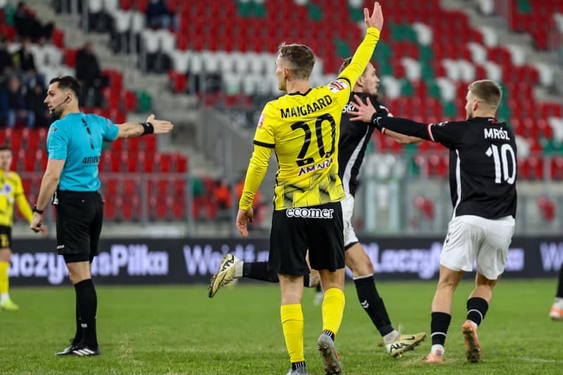 Football. Betclic 1 Liga. Wieczysta Krakow - Polonia Warszawa. 02.03.2026