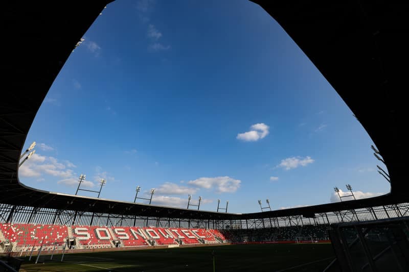 Football. Betclic 1 Liga. Wieczysta Krakow - Polonia Warszawa. 02.03.2026