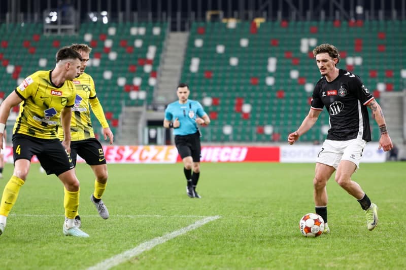 Football. Betclic 1 Liga. Wieczysta Krakow - Polonia Warszawa. 02.03.2026