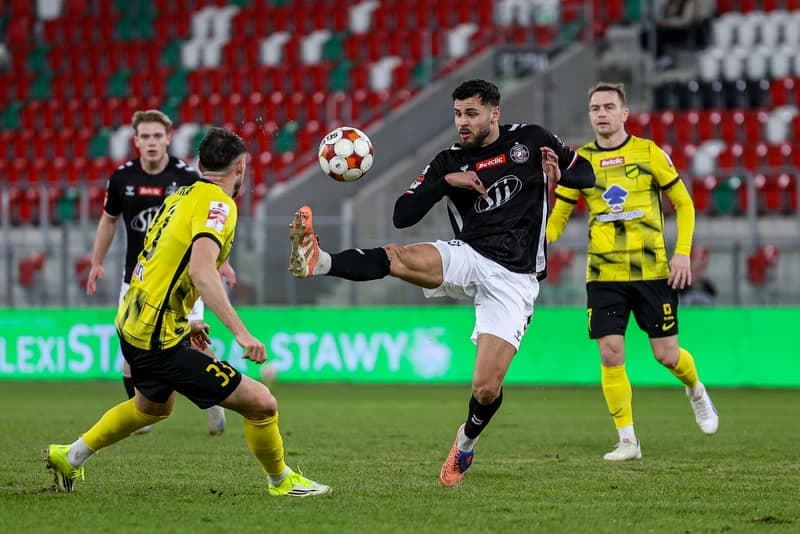 Football. Betclic 1 Liga. Wieczysta Krakow - Polonia Warszawa. 02.03.2026