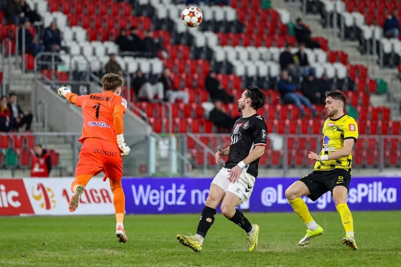 Football. Betclic 1 Liga. Wieczysta Krakow - Polonia Warszawa. 02.03.2026