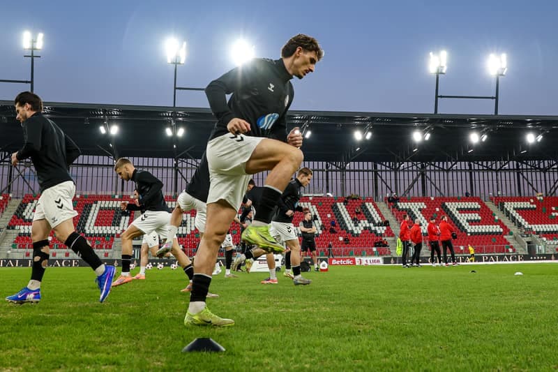 Football. Betclic 1 Liga. Wieczysta Krakow - Polonia Warszawa. 02.03.2026