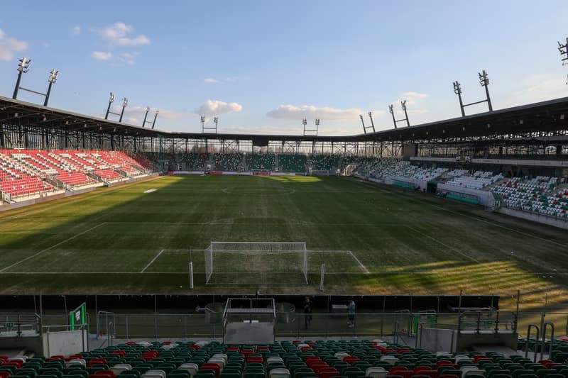 Football. Betclic 1 Liga. Wieczysta Krakow - Polonia Warszawa. 02.03.2026
