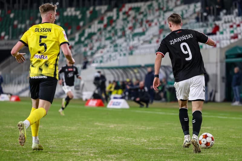 Football. Betclic 1 Liga. Wieczysta Krakow - Polonia Warszawa. 02.03.2026