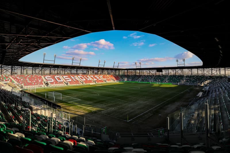Football. Betclic 1 Liga. Wieczysta Krakow - Polonia Warszawa. 02.03.2026