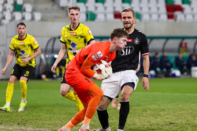 Football. Betclic 1 Liga. Wieczysta Krakow - Polonia Warszawa. 02.03.2026