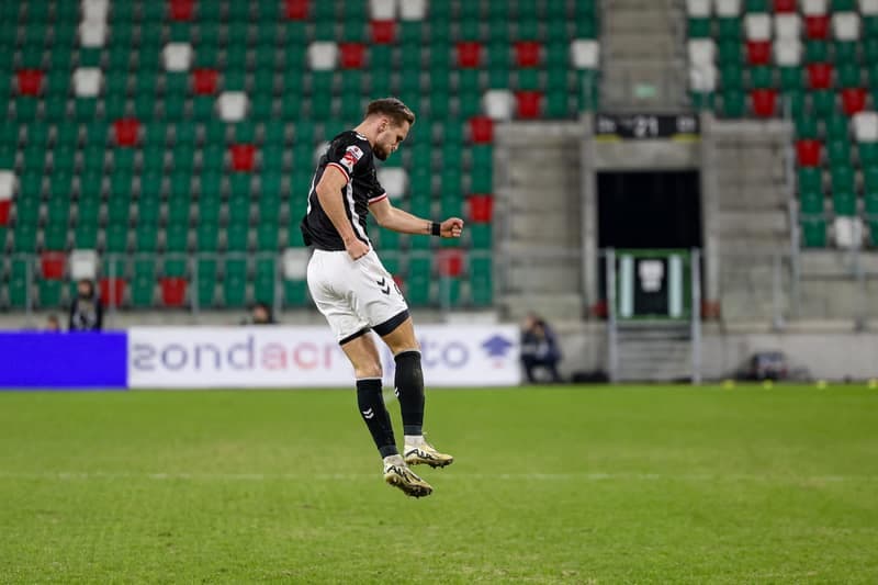 Football. Betclic 1 Liga. Wieczysta Krakow - Polonia Warszawa. 02.03.2026