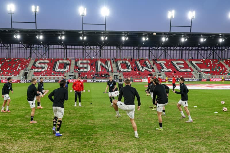 Football. Betclic 1 Liga. Wieczysta Krakow - Polonia Warszawa. 02.03.2026