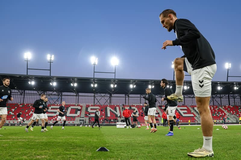 Football. Betclic 1 Liga. Wieczysta Krakow - Polonia Warszawa. 02.03.2026
